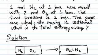 Entropy Change Gas Mixture [upl. by Lovmilla]