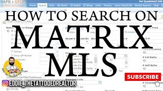 How to search on Matrix MLS for properties Realtortools RealEstateTools [upl. by Leirad]