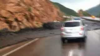 Car swept away by flash floods in Colorado past stranded vehicles [upl. by Xuerd182]