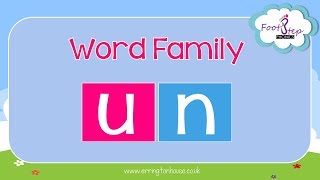 FootStep Phonics  UN Word Family [upl. by Eardna]