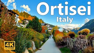 Ortisei Italy  Walking Tour 4K Ultra HD 60fps [upl. by Ahsekram]