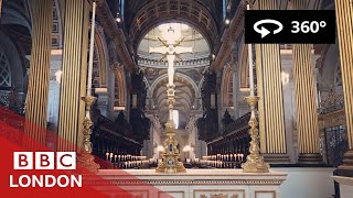 360° Video Inside St Pauls Cathedral  BBC London [upl. by Donni784]