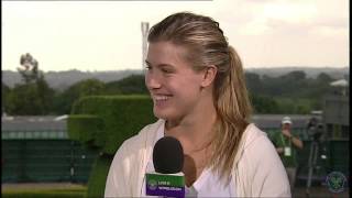 Eugenie Bouchard Live  Wimbledon interview [upl. by Synn]