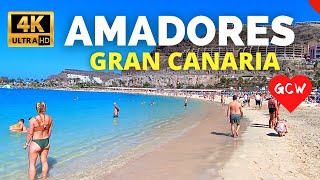 AMADORES Gran Canaria Beach Walk Spain 4K  Canary Islands [upl. by Ellenoj560]