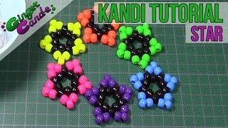 How to Make a Kandi Star  Kandi Tutorial  GingerCandE [upl. by Wassyngton]