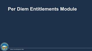 Authorizing Per Diem Expenses in DTS [upl. by Lynus]