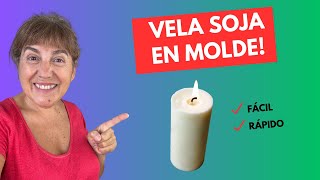 Como Hacer VELAS DE SOJA en MOLDE [upl. by Ahsinut]