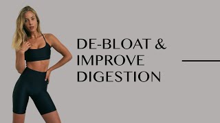 Debloat amp improve digestion quickly  15 mins using stretching Pilates exercises and breathwork [upl. by Nore]