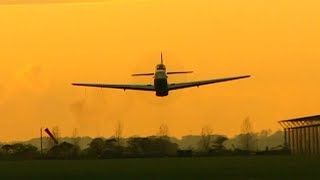 Stunning Spitfire and P51 Mustang low passes and display at Sunset [upl. by Liu]