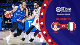 Serbia  Italy  Finals  Full Highlights  FIBA Olympic Qualifying Tournament 2020 [upl. by Aihsekan]