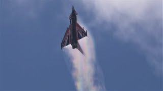 RAF Typhoon with epic vapour Southport Airshow 2022 [upl. by Gaylor]