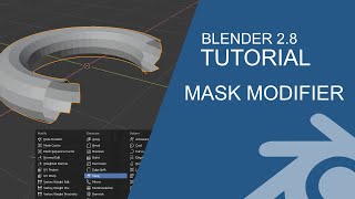 Blender 28 Tutorial Mask Modifier [upl. by Leasia]