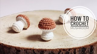 How To Crochet A Little Mushroom Pilz Häkeln Anleitung [upl. by Albemarle]