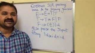 SLR Parser in compiler design with solved example3 [upl. by Leeban]