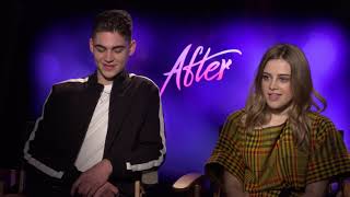 Hero Fiennes Tiffin amp Josephine Langford Interview After [upl. by Savvas]