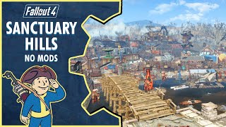 Fallout 4 Sanctuary Hills Capital City Settlement Build No Mods Used [upl. by Helbona437]