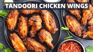 Tandoori Chicken Wings Recipe in Oven and Air Fryer [upl. by Yorgerg409]