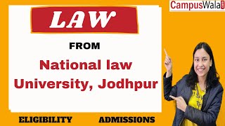 National law University Jodhpur  NLU  Admissions  Placements  LAW  Fees [upl. by Notrab]