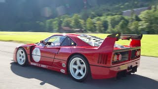 Street Legal Ferrari F40 LM with Straight Pipes  Lovely Exhaust Crackles  Sounds [upl. by Silisav]