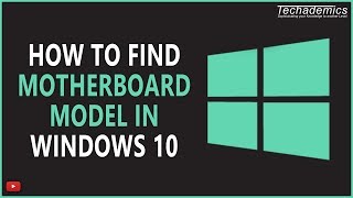 How To Identify Your Motherboard Model in Windows 10 [upl. by Kcirted]