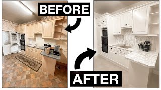 £100 DIY KITCHEN MAKEOVER  NEW KITCHEN ON A BUDGET  HOME RENOVATIONS BEFORE AND AFTER [upl. by Hares]