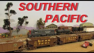 Bruce Pettys Burbank Tower  SP Southern Pacific HO shelf Model Railroad Train Layout [upl. by Mayce765]