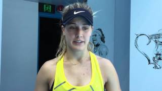 Genie Bouchard  interview in French [upl. by Aurelio638]