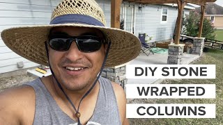 DIY Stone WRAPPED COLUMNS [upl. by Kerred944]