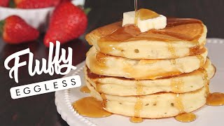 Eggless Fluffy Pancakes  Easy One Bowl  How Tasty Channel [upl. by Ylrebmit]