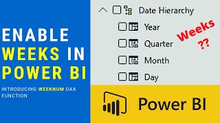 How to Enable Weeks in Power BI [upl. by Aneehsat]