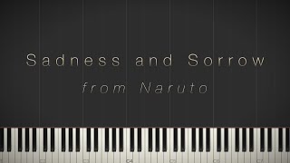 Sadness and Sorrow  Naruto \\ Synthesia Piano Tutorial [upl. by Selim]