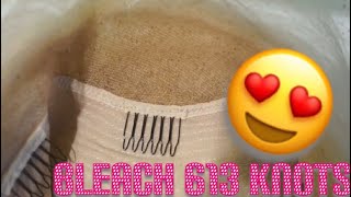 HOW TO BLEACH 613 LACE FRONTAL KNOTS [upl. by Aita]