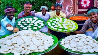 1000 IDLI with MUTTON KULAMBU  Best Combination Village Recipes  1000 Idlis Cooking in Village [upl. by Wichman]