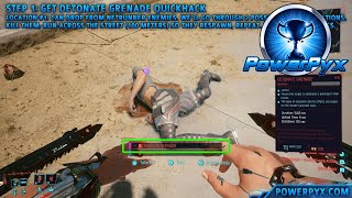 Cyberpunk 2077  Daemon In The Shell Trophy  Achievement Guide Detonate Grenade Quickhack [upl. by Enutrof]