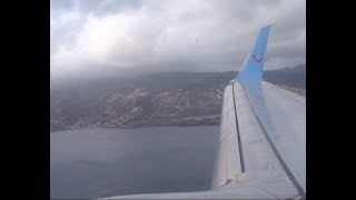 At The Limit  Windy crosswind landing Funchal Madeira Storm Ana [upl. by Blainey41]