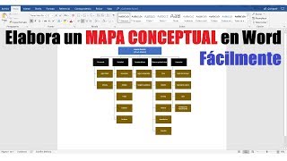 CÓMO HACER UN MAPA CONCEPTUAL EN WORD FÁCILMENTE [upl. by Randie]