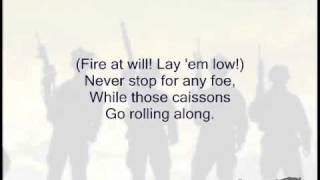 The Caisson Song Original US Army Song  Singalong with Lyrics [upl. by Eldwon618]