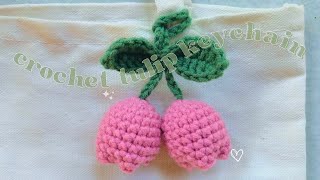 Crochet Tulip keychain  Easy Pattern [upl. by Klaus]