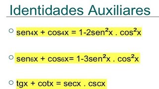 Identidades Trigonométricas Auxiliares [upl. by Brendon]