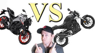 Yamaha MT03 VS Honda CB300R [upl. by Llevaj]