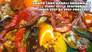 How To Cook Seafood Boil Filipino Style [upl. by Annahsohs]