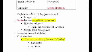 Explanations vs Arguments [upl. by Spurgeon553]