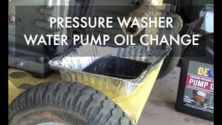 Pressure Washer Water Pump Oil Change [upl. by Colp]