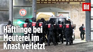 Gefängnismeuterei Polizei stürmt Knast in Thüringen  JVA Untermaßfeld [upl. by Gnuh89]