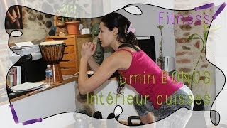 Fitness Routine  Bonus spécial intérieur des cuisses en 5min [upl. by Vitkun484]