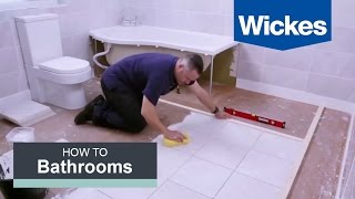 How to Tile a Bathroom Floor with Wickes [upl. by Aicac]