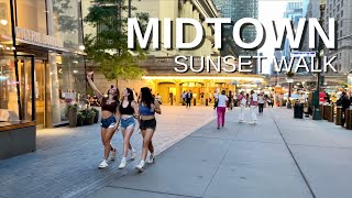 NEW YORK CITY Walking Tour 4K  MIDTOWN  Sunset Walk [upl. by Iztim]