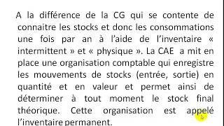 Comptabilité Analytique S3 partie 4quot la méthode dinventaire permanent des stock quot [upl. by Leorsiy]