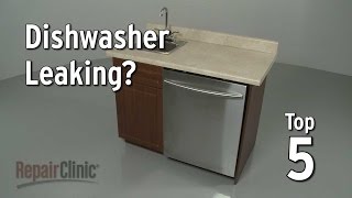 Top 5 Reasons Dishwasher Leaks — Dishwasher Troubleshooting [upl. by Haimorej903]