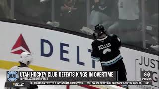 Utah Hockey Club Defeats LA Kings In OT In Preseason Home Opener [upl. by Zsuedat373]